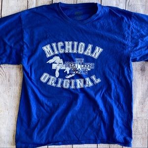 Michigan Great Lakes blue T-shirt Large